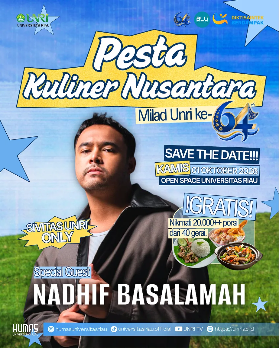 Flayer Acara Milad UNRI tgl 1 Oktober 2026